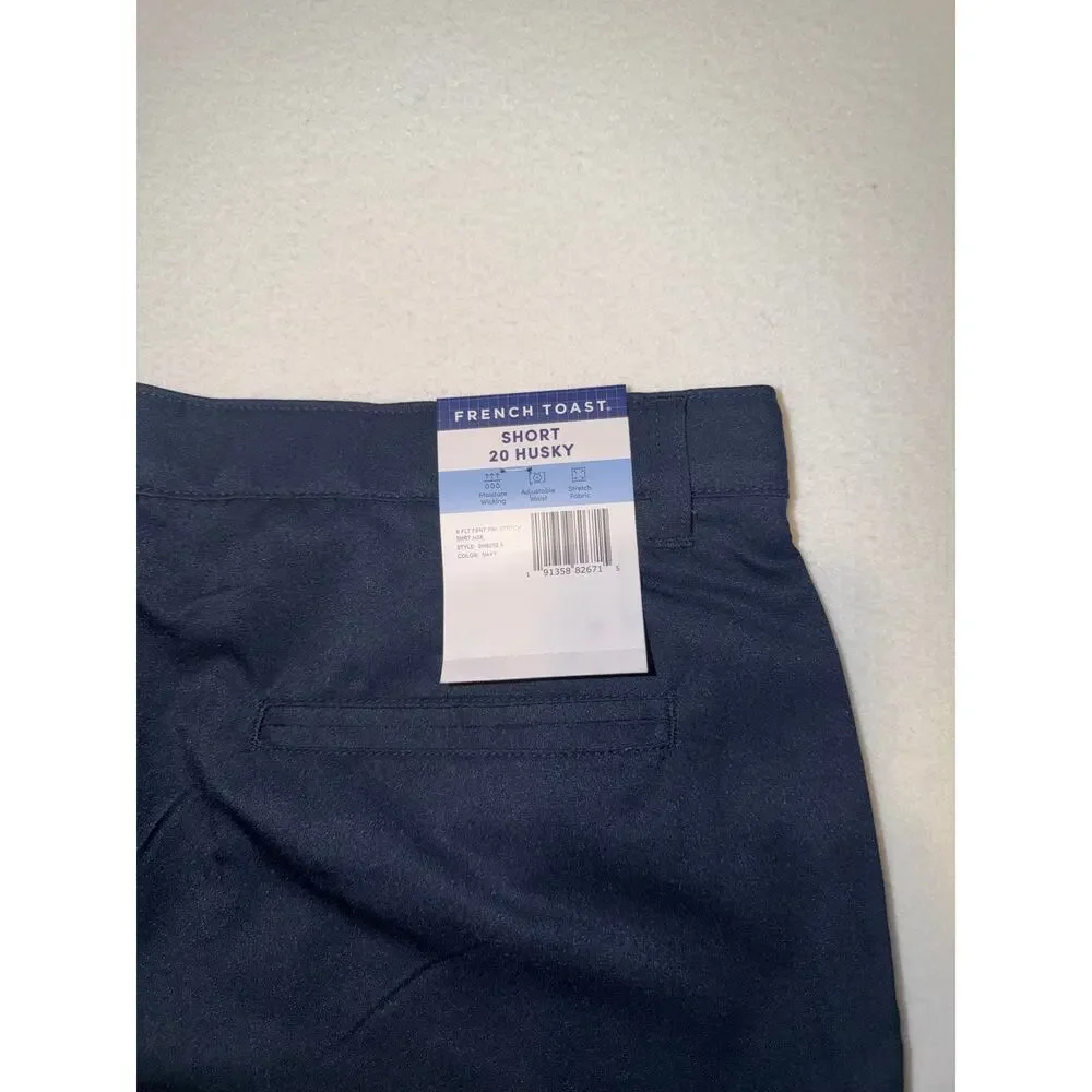 French toast kids New navy blue adjustable shorts